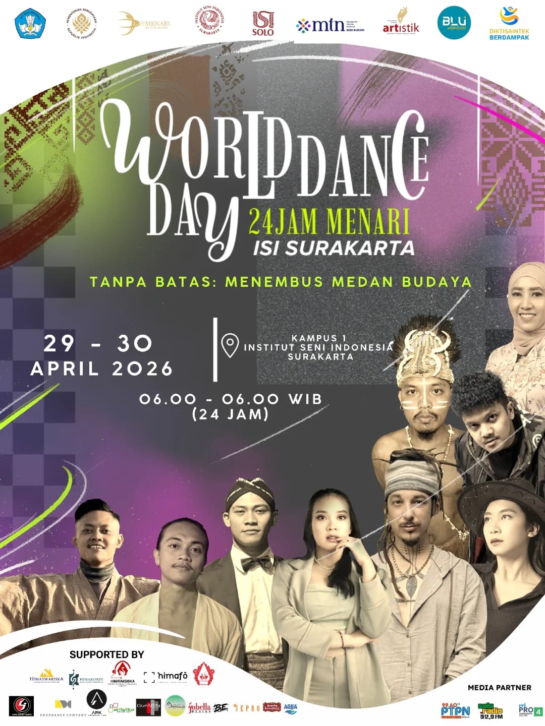 Read more about the article Apresiasi Seni World Dance Day 24 Jam Menari ISI SURAKARTA